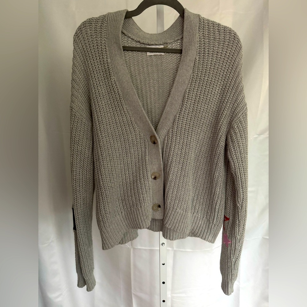 Unique gray cardigan from 27 Miles sz M